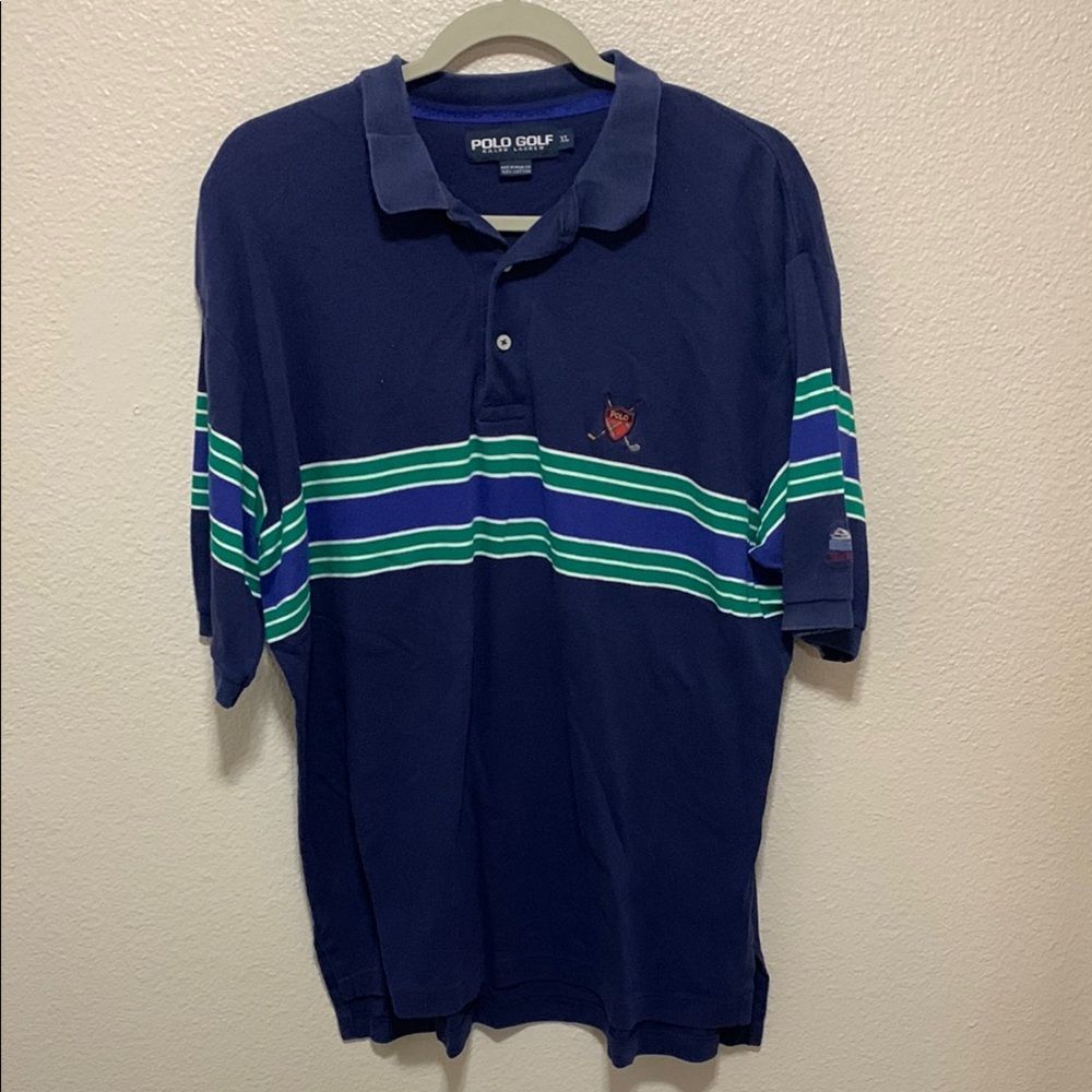 Ralph Lauren Blue and Green Polo Shirt